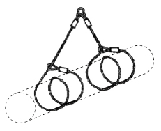 Two leg wire rope Sling