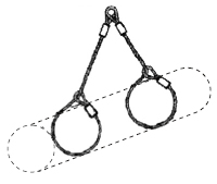 Two leg wire rope Sling
