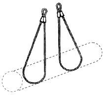 Two leg wire rope Sling