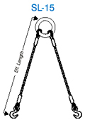 Two leg wire rope Sling