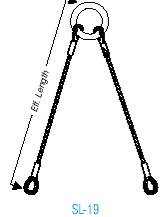 Two leg wire rope sling 