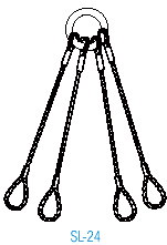 Four leg wire rope sling