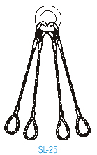 Four leg wire rope sling