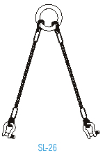 Two leg wire rope sling